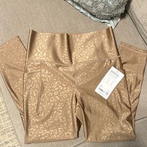 Athleta Gold Leopard Print Leggings